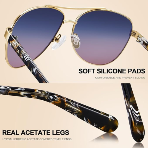 CARFIA Polarized Womens Sunglasses UV Protection Lightweight Sporting Metal Frame CA3216