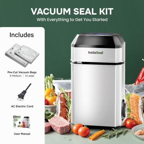 InstaSeal Vacuum Sealer Food Saver Bag Sealer Machine Upright Suction Base