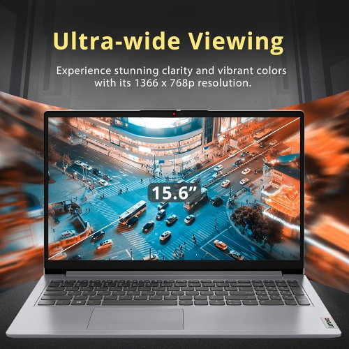 Refurbished - Lenovo IdeaPad 1 15.6" HD Laptop, AMD Athlon Silver 3050U Processor, 128GB PCIe SSD, 8GB RAM, AMD Radeon Graphics, HD Webcam, HDMI,