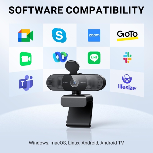 EMEET 2024 Upgraded C960 Webcam, Autofocus, 73° View Angle, Computer Camera w/Privacy Cover and Microphone, 1080P HD Webcam for PC, Plug and Play USB