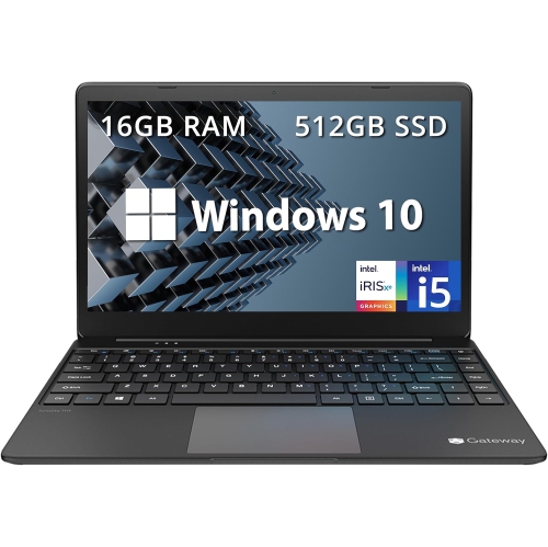 Open Box - Gateway Ultra Slim Laptop, 14.1" IPS FHD Display, Intel i5-1135G7, 512GB PCIe SSD, 16GB RAM, Intel Iris Xe Graphics, Fingerprint Scanner,