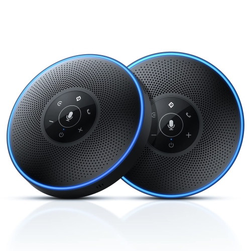 EMEET Bluetooth Speakerphone - Daisy Chain/Use Alone up to 16 attendees, M220 Professional Wireless Speakerphone 360°Voice Pick-up 8 AI Noise