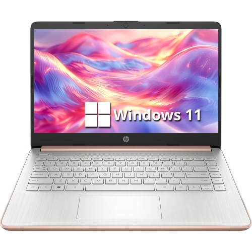 Open Box - HP Stream 14" HD BrightView Laptop, Intel Celeron N4120, 64GB eMMC, 16GB RAM, Intel HD Graphics,WiFi 5, HD Webcam, Gold, Windows 11