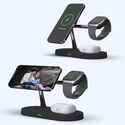 YOULIGHTS Apple 3-in-1 charging station, wireless charger for iPhone 15 14 13 12 series, and charger for multiple devices including Apple Watch,