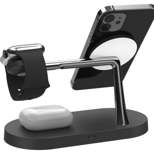 YOULIGHTS Apple 3-in-1 charging station, wireless charger for iPhone 15 14 13 12 series, and charger for multiple devices including Apple Watch,