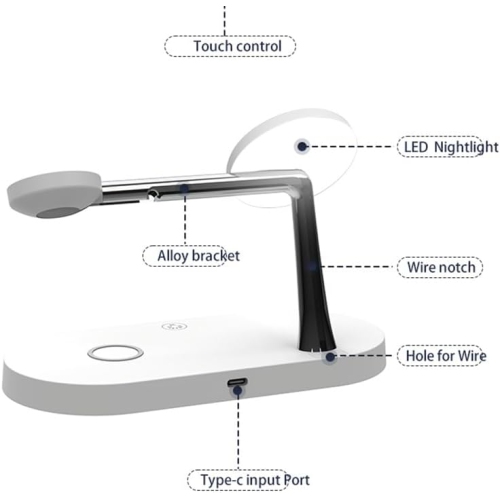 3 in 1 Charging Station for Apple Wireless Charger for iPhone 15 14 13 12 Series Wireless Charging Station for Multiple Devices for Apple Watch