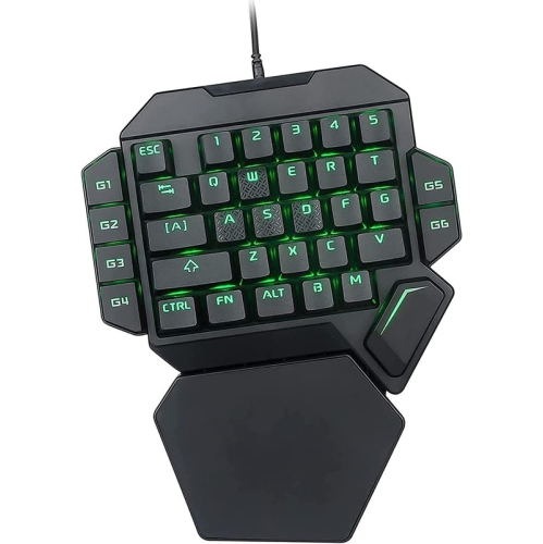 YOULIGHTS  One-Hand Mechanical Gaming Keyboardsmall Gaming Keyboard 35 Keys With Hand Rest