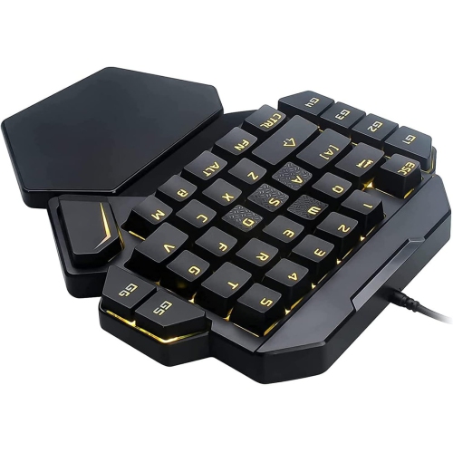One-Hand Mechanical Gaming Keyboardsmall Gaming Keyboard 35 Keys with Hand Rest