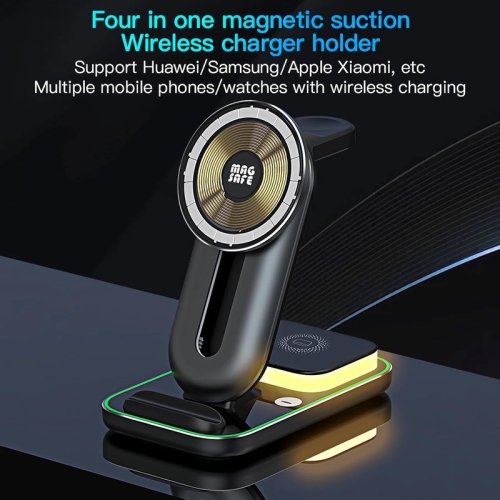 3 in 1 Wireless Charging Station for Apple Watch,iPhone and AirPods, 15W Fast Magnetic Charger for iPhone 15 14 13 12 Series, Apple Watch AirPods