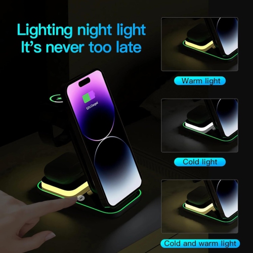 3 in 1 Wireless Charging Station for Apple Watch,iPhone and AirPods, 15W Fast Magnetic Charger for iPhone 15 14 13 12 Series, Apple Watch AirPods