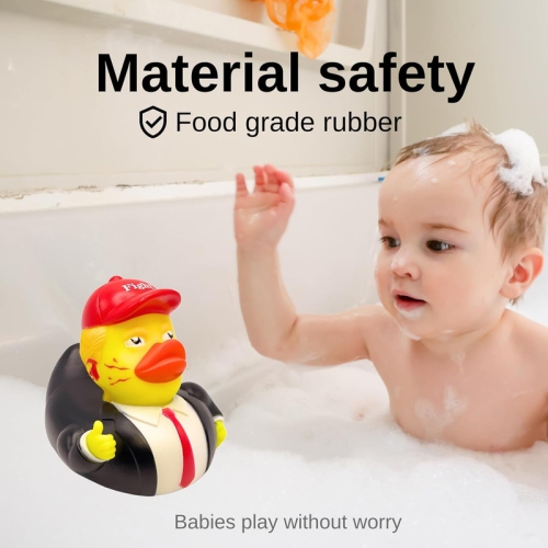 Donald Trump Ducks, 2024 New Squeak Rubber Duck for Baby Bath and Jeep Ducking, 3.5 Inch Funny Duck Toy for Kids Gift Rubber Ducks Trump Gifts