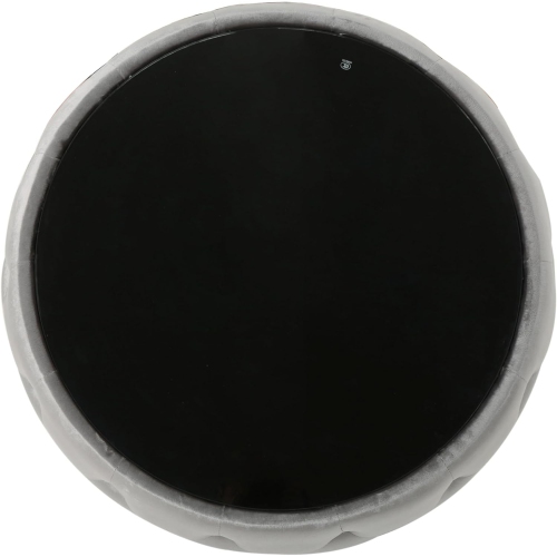 30" Round Velvet Ottoman Coffee Table, Button Tufted Coffee Table with Tempered Glass Top Modern Upholstered Tufted Velvet Cocktail Center Table for