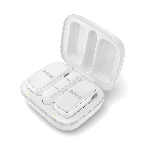 Image 1 of 3.. RODE Wireless Micro Ultra-Compact Wireless Microphone, USB-C - White