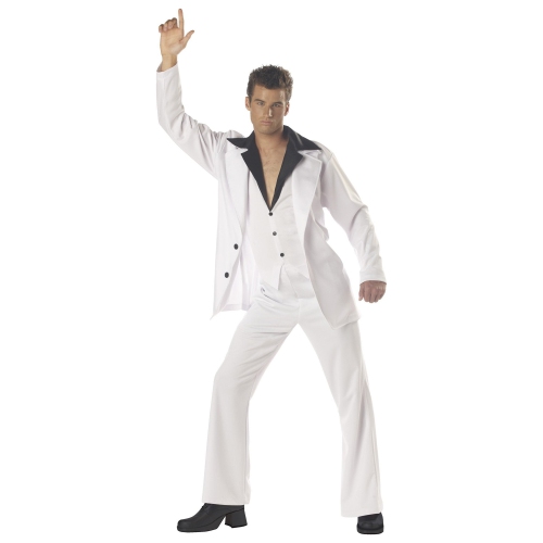 California Costumes Men's Saturday Night Fever Costume, White/Black, X-Large