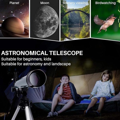 Starfield Horizon Series 70mm Beginner Telescope - White