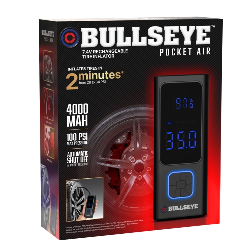 Bullseye Pocket Air Tire Inflator Powerbank Electric Air Compressor Portable Pump