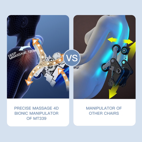 MassaMAX MT339 4D Massage Chair 2025, Full Body Deep Yoga Stretch, Electric Extendable Footrest,SL Track,Foot Rollers Massage Heat Therapy(Deep Black）