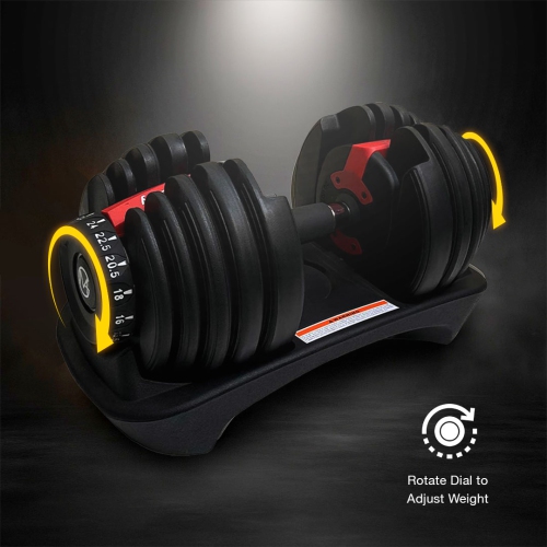 Haltères réglables MotionGrey de 5-52,5 lb avec poignée haute résistance et banc d'entraînement, corde à sauter et ensemble de mains antidérapantes