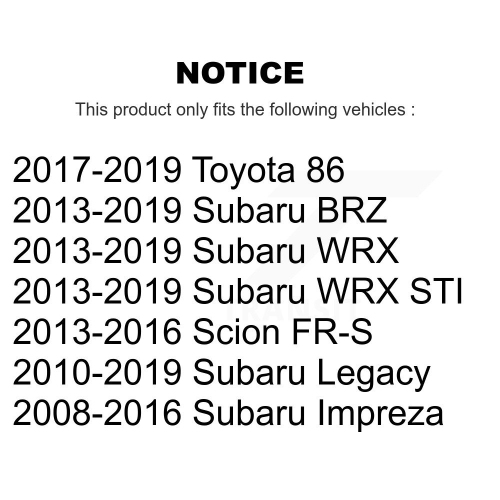 Rear Suspension Stabilizer Bar Link Kit 72-K750486 For Subaru Impreza WRX Legacy BRZ STI Scion FR-S