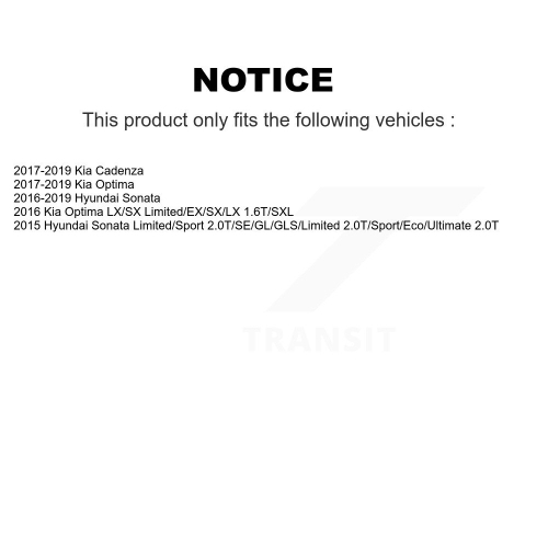 Rear Right Suspension Stabilizer Bar Link Kit 72-K750788 For Hyundai Sonata Kia Optima Cadenza