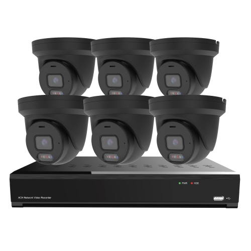 CTVISION 5MP Wired Two Way Audio Security Camera System, 6 Camera Surveillance Kit Outdoor DIY 2TB HDD Included for Home Business Security Camera