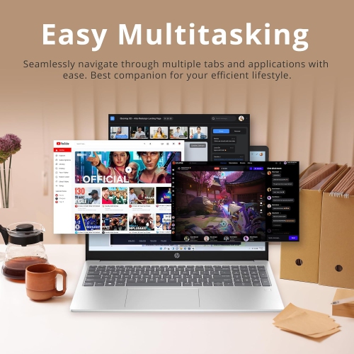 Open Box - HP 15.6" Full HD Laptop, AMD Ryzen 5 7520U Processor, 512B SSD, 16GB RAM, AMD Radeon Graphics, Bluetooth, Wi-Fi, Windows 11, Silver, 32GB