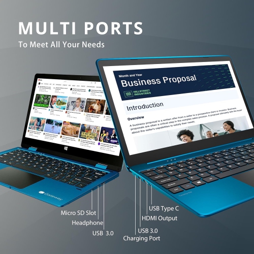 Open Box - GATEWAY 14.1" Ultra Slim IPS FHD Display, Intel Core i5-1135G7 Processor, 512GB PCIe SSD, 16GB RAM, Intel Iris Xe Graphics, Camera,