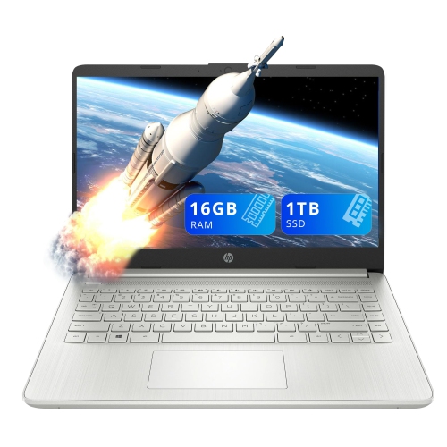Open Box - HP Stream 14" HD BrightView Laptop, Intel Pentium Silver N5030, 1TB SSD, 16GB RAM, Intel UHD Graphics, HP Fast Charge, Windows 11, Silver