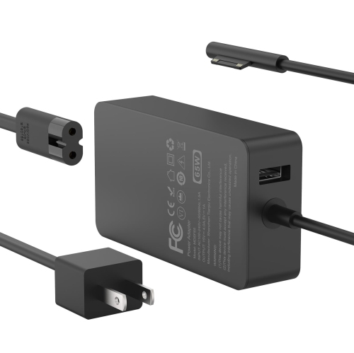 SATURNDOCK Surface Pro Charger 65W for Microsoft Surface Pro 10, 9, 8, 7+, 7, 6, 5, 4, 3, X, Windows Surface Laptop 6, 5, 4, 3, 2, 1, Surface Go Tabl