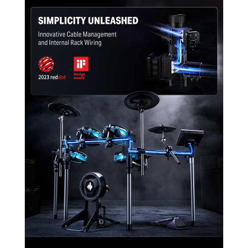 Donner BackBeat Electronic Drum Set 8-Pcs with 1100+ Sounds