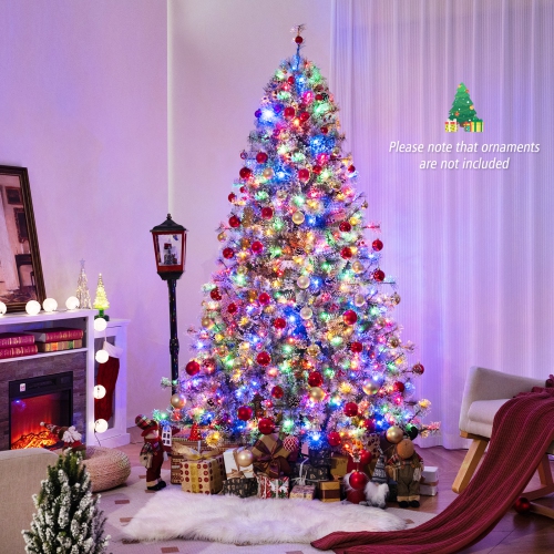 Arbre de Noël artificiel de 7,5 pi avec connecteur d'alimentation rapide à 360° de Costway, 1086 aiguilles de pin