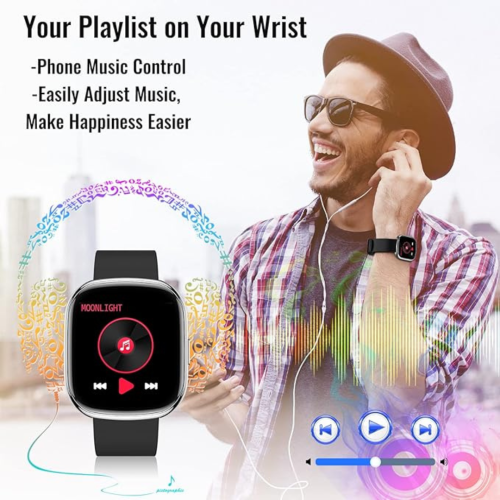 Outlet Smart Watch for Women Men, Digital Fitness Watch, 1.3" Touch Screen Smart Watch, 8 Sports Modes, IP68 Waterproof Activity Tracker, Calorie