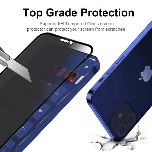 Privacy Screen Protector for iPhone 16 Pro Max, 9H Anti Spy Private Tempered Glass Film - FREE SHIPPING