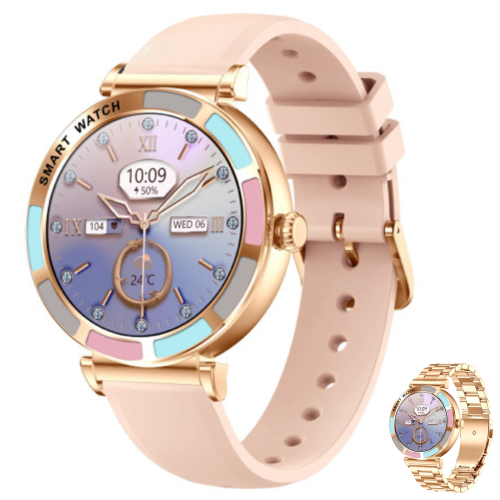 TUTT  Women’S Smart Watch | Slim & Stylish Design 1.27” HD Dial | Waterproof | Ai Voice Assistant | Women’S Health & Sports Tracker Smartwatch