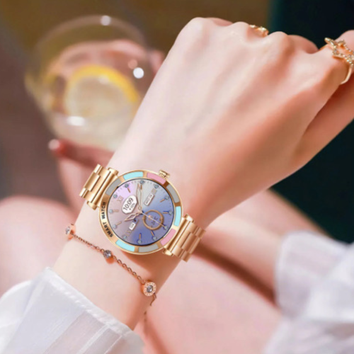 TUTT Women’s Smart Watch | Slim & Stylish Design 1.27” HD Dial | Waterproof | AI Voice Assistant | Women’s Health & Sports Tracker Smartwatch | 1