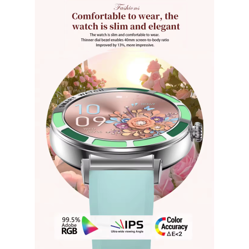 TUTT Women’s Smart Watch | Slim & Stylish Design 1.27” HD Dial | Waterproof | AI Voice Assistant | Women’s Health & Sports Tracker Smartwatch | 1