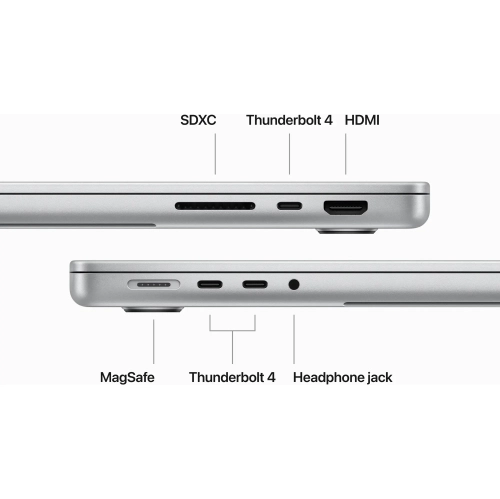 Apple MacBook Pro 14.2" (Fall 2023) - Silver (Apple M3 Pro / 1TB SSD / 18GB RAM) - English by APPLE - Refurbished condition - Image 6