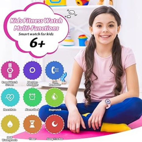 Smart Watch for Kids Boy Girl, Kids Watch Waterproof with 19 Sport Modes, Pedometer, Sleep Monitor, Kids Watch for Girls Boys 6-16 Birthday Gifts Toy