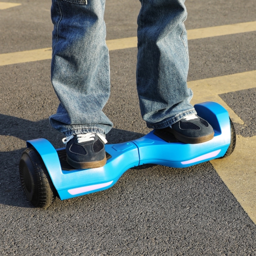 BIIST Ultra Classic Blue Hoverboard with Music Speaker, 6.5" LED Shining Wheels, 300W Dual Motors, LED Headlights, UL2272 Certified, 6-8 km Range