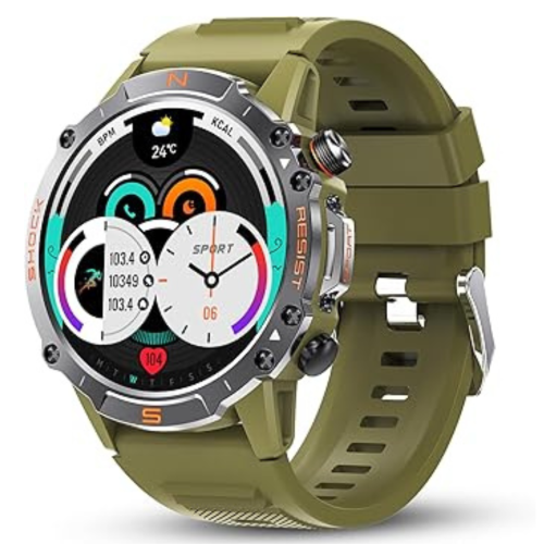 PRIME MADE  Smart Watch for Men- Answer/dial Calls \w 110 Sport Models Ip68 Waterproof Fitness Watch \w Heart Rate Monitor, Android Smart Watch For