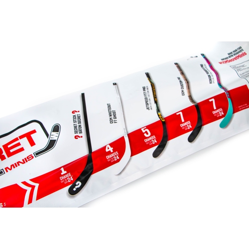Mini bâtons de hockey CCM Secret, 2024&nbsp;: Pour droitiers - 1 bâton aléatoire