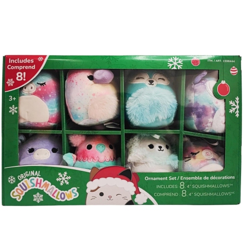 KELLYTOY  Squishmallows: 8-Pack Fantasy Ornament 2023 Set