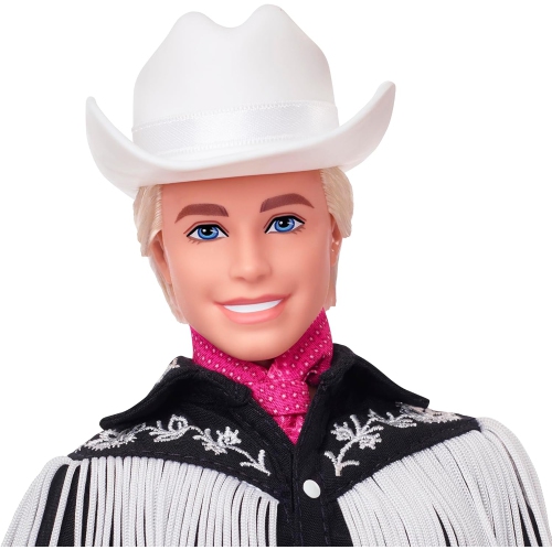 Barbie the Movie: Ken Doll Wearing Black and White Western Outfit