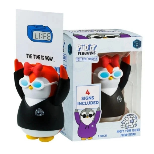 PUDGY PENGUINS  : 4.5 Inch Figurine Positive Penguin - Pixie Paige