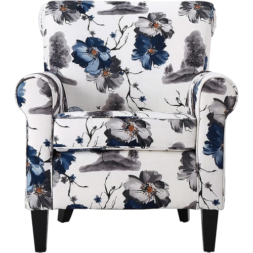 Fabric Club Chair - Floral Print
