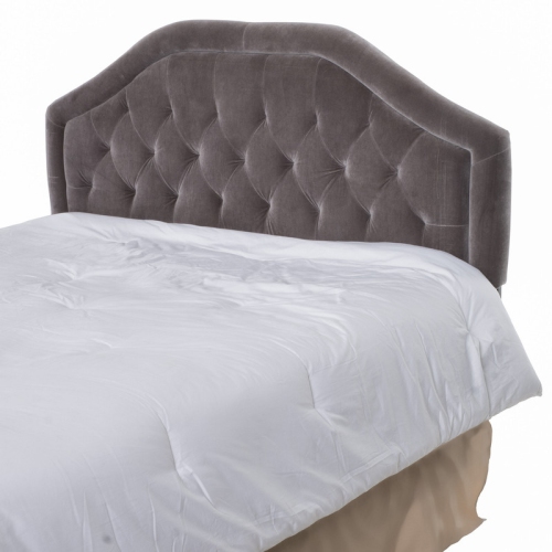 Full/Queen Upholstered Headboard, Diamond Tufted Design, Arched Structure, Easy assembly, Grey