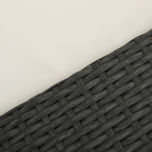 Outdoor Wicker Armless Sectional Sofa Seat, Gray, Set