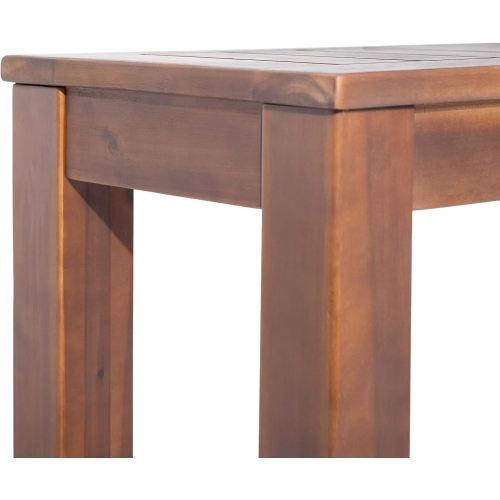 62" Acacia Wood Paito Dining Benches Set for 6-8 People Seat Kitchen Dinner Room, Brown