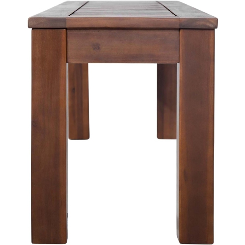 62" Acacia Wood Paito Dining Benches Set for 6-8 People Seat Kitchen Dinner Room, Brown