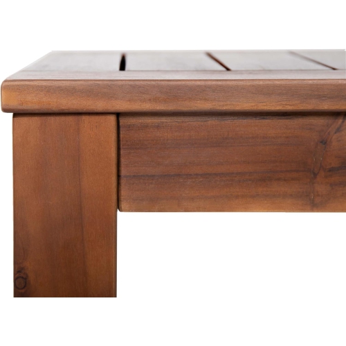 62" Acacia Wood Paito Dining Benches Set for 6-8 People Seat Kitchen Dinner Room, Brown